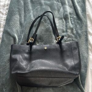 Black Leather Tote Bag